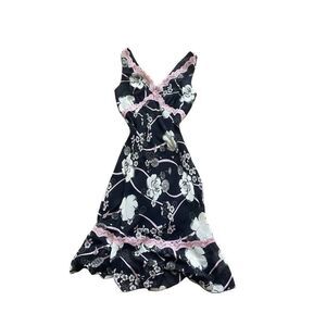 Y2K Floral Slip Dress by Mary & Soul – Size 7/8 – Made in USA